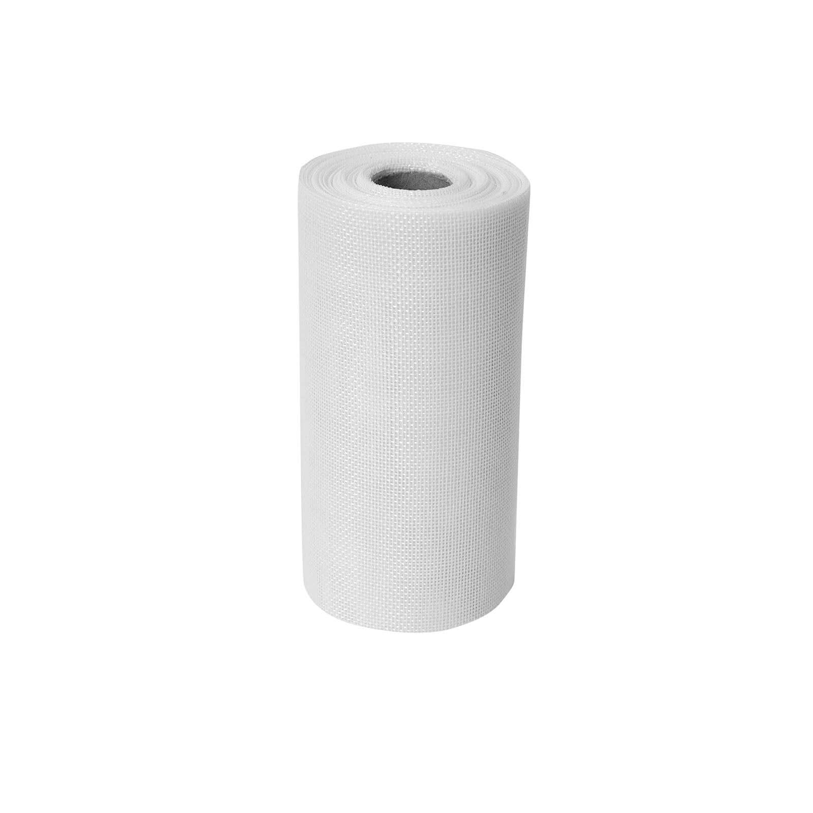 6"x10 Yards White Polyester Burlap Fabric Roll