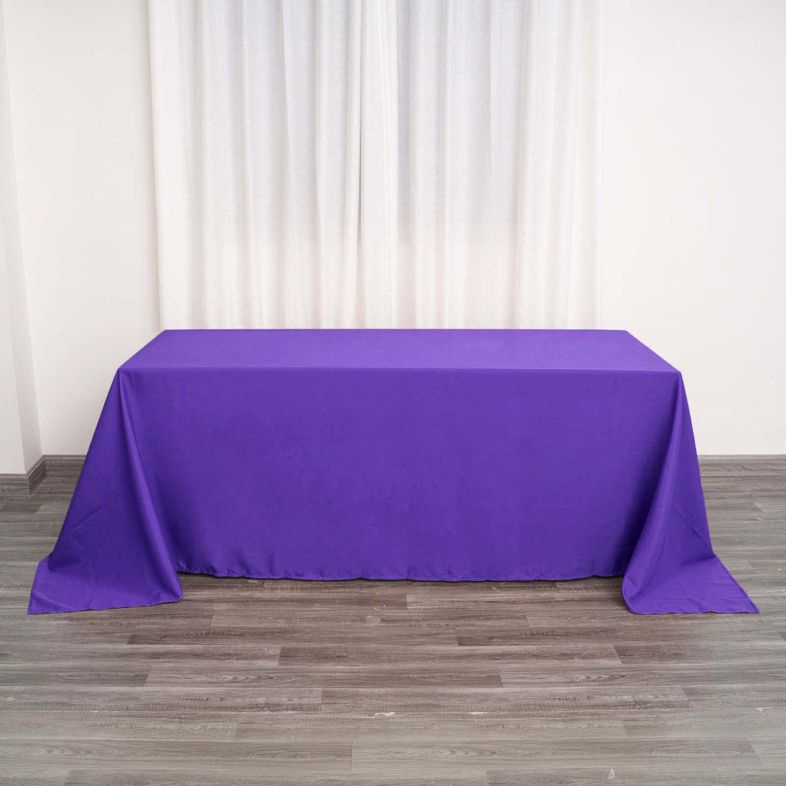 Polyester 90"x132" Rectangle Tablecloth Purple - Seamless Wrinkle-Resistant Table Cover