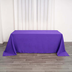 Polyester 90"x132" Rectangle Tablecloth Purple - Seamless Wrinkle-Resistant Table Cover
