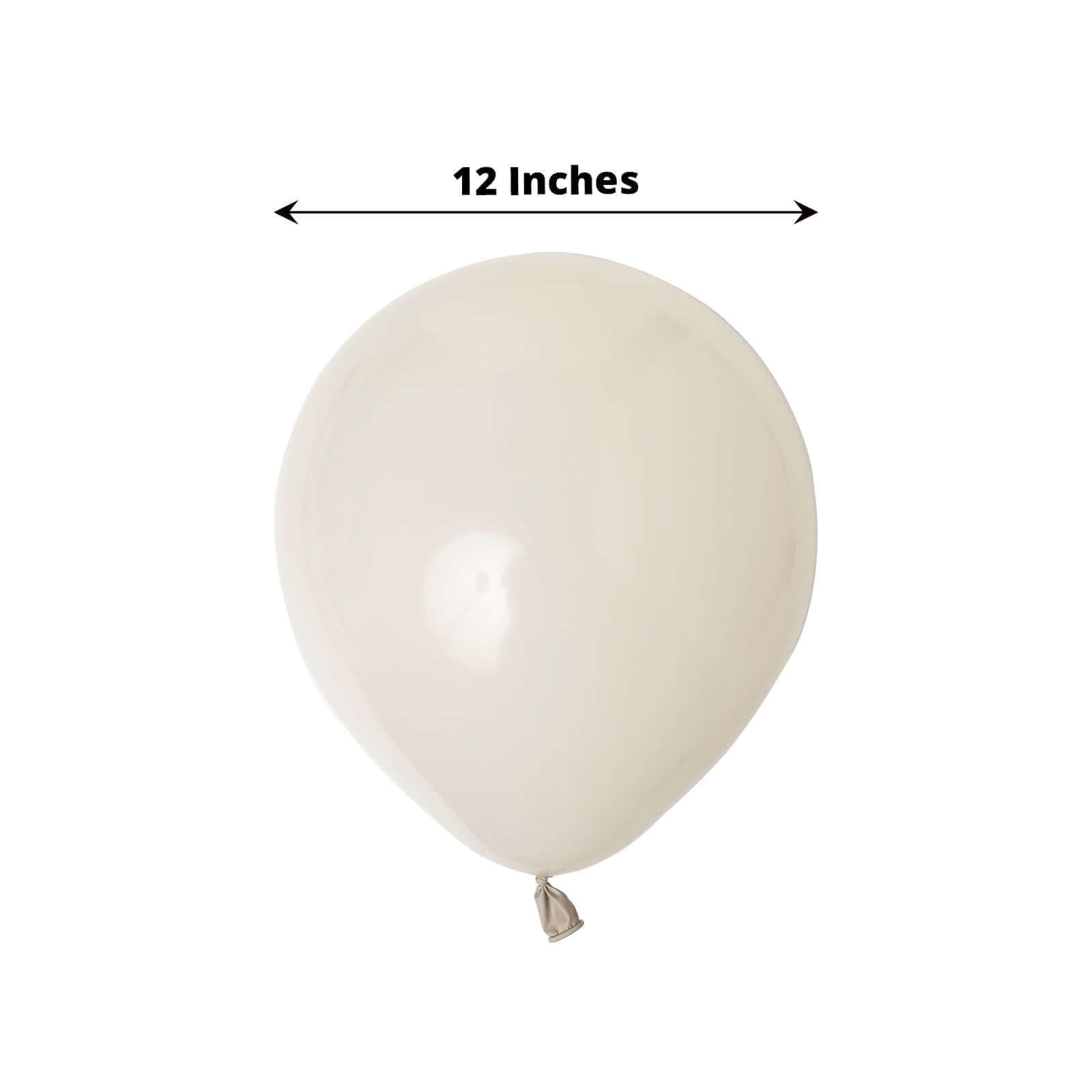 25 Pack 12" Matte Pastel Beige Helium Air Latex Party Balloons