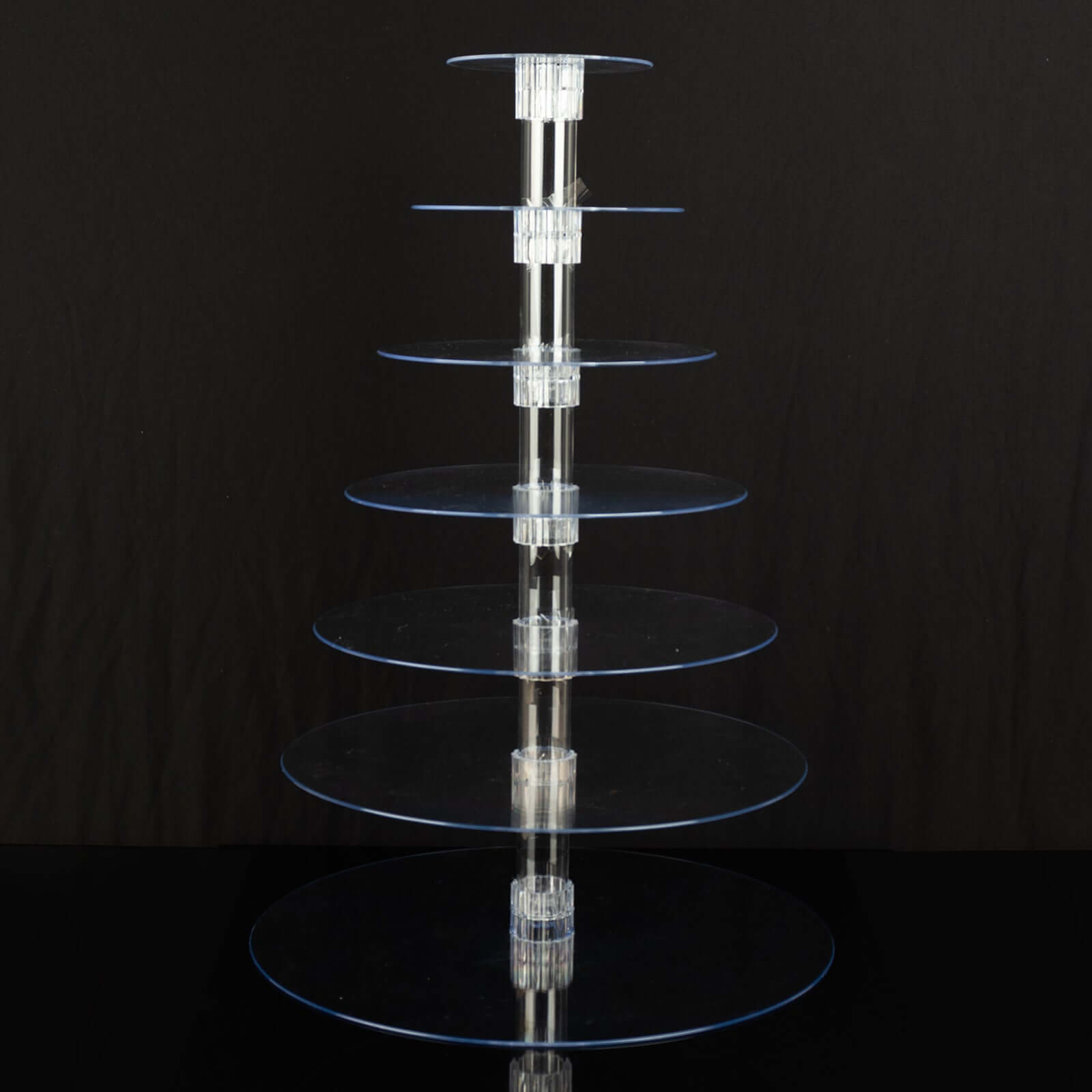7-Tier Acrylic Round Cupcake Stand Clear & Catering Displays 26"