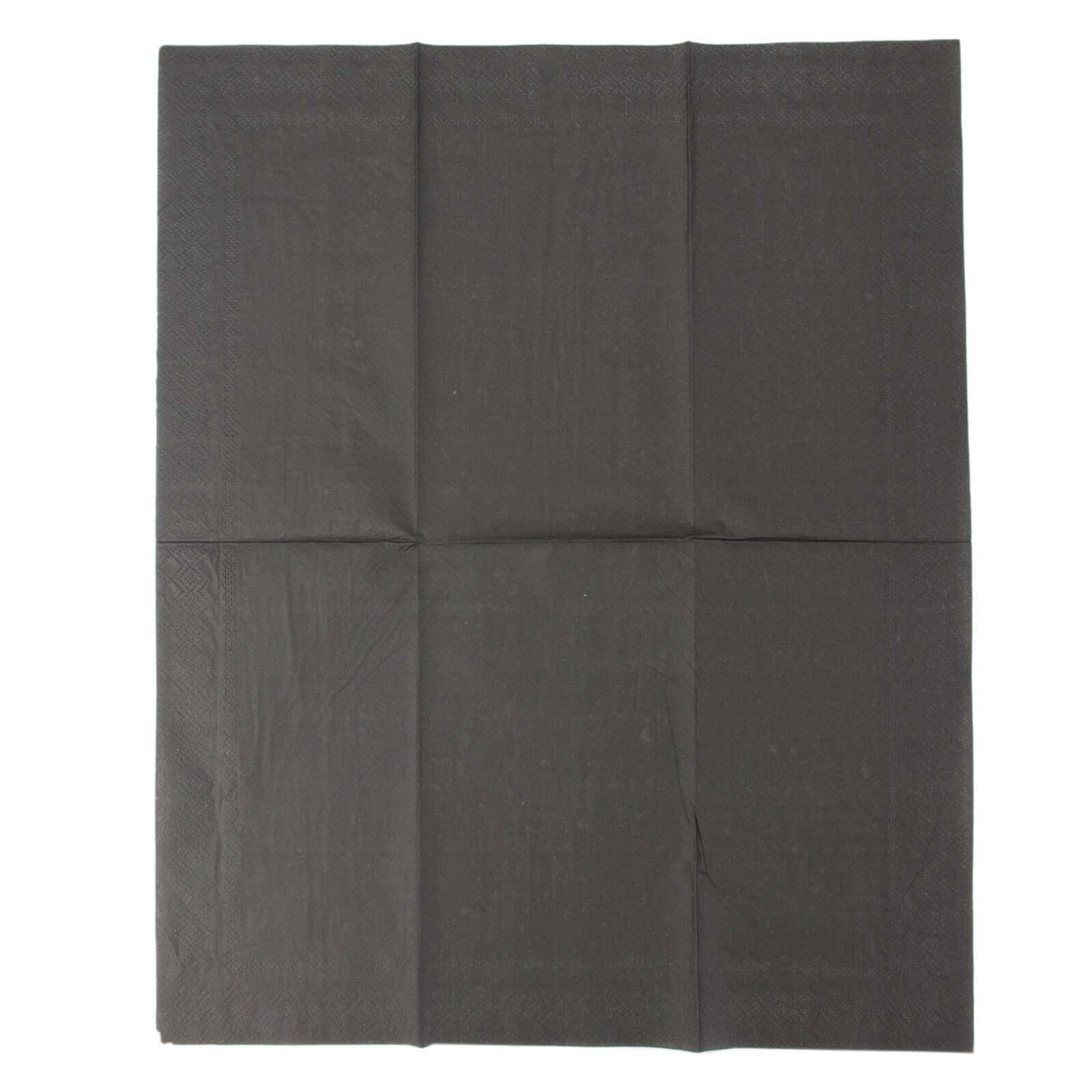 50-Pack Paper Napkins Black - Soft Disposable 2-Ply Dinner Napkins for Weddings