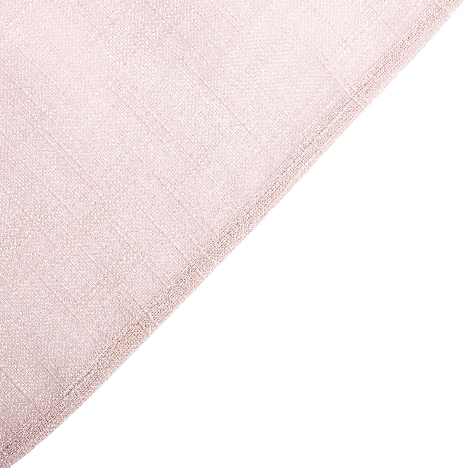 Faux Linen 60"x102" Rectangular Tablecloth Blush - Slubby Textured & Wrinkle Resistant Table Cover