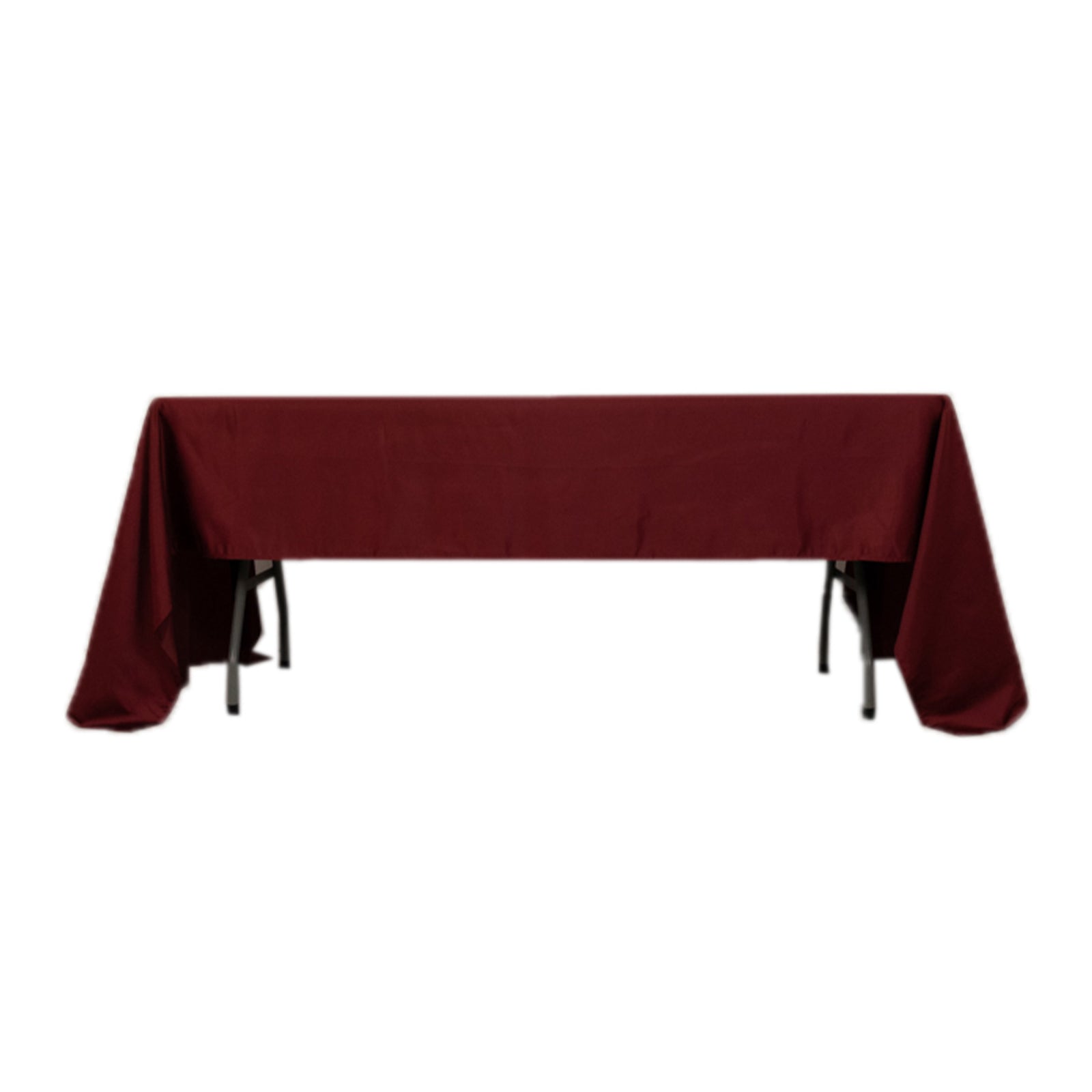 Lamour Satin 60"x126" Rectangle Tablecloth Burgundy - Soft & Silk-Like Table Cover