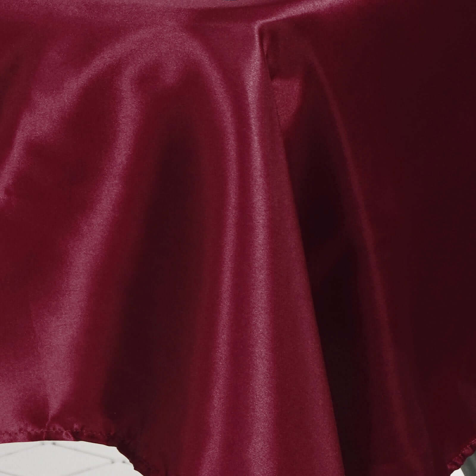 Satin Rectangular 60"x102" Tablecloth Burgundy - Smooth and Lustrous Table Cover
