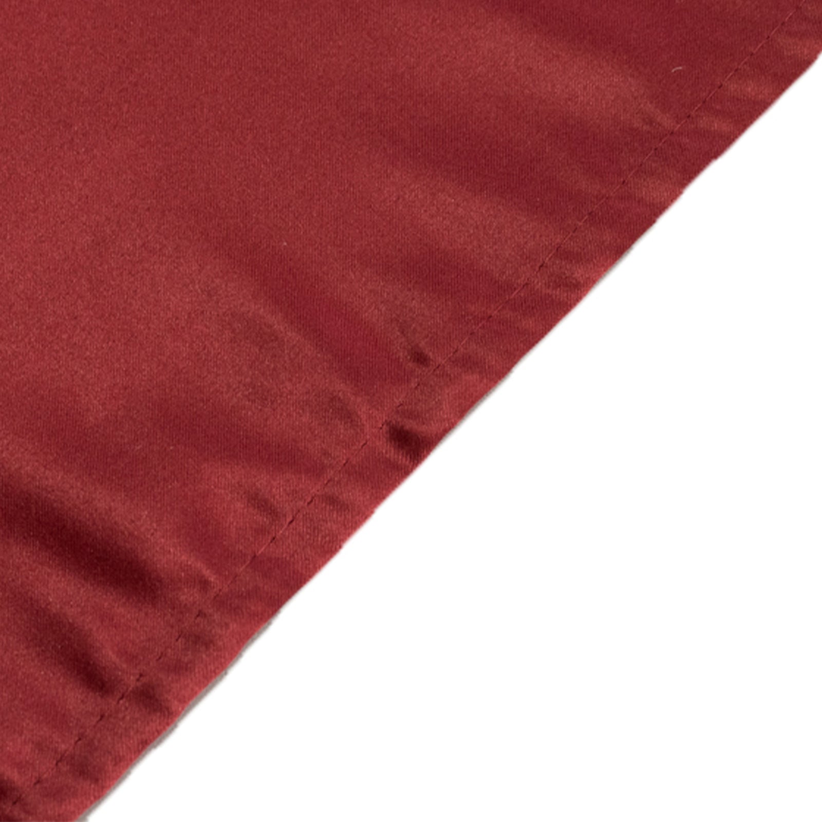 Lamour Satin 60"x102" Rectangle Tablecloth Burgundy - Durable & Silky Soft Feel Table Cover