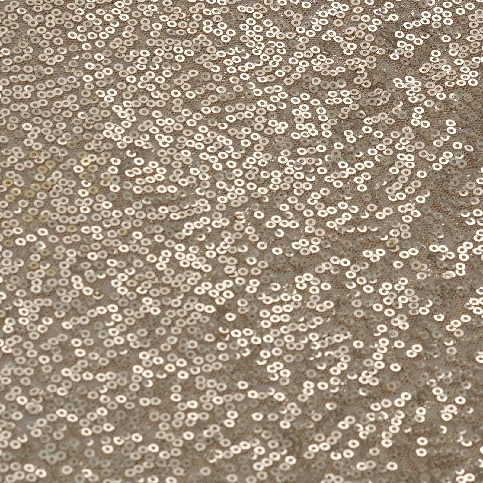 Sequin 12"x108" Table Runner Champagne - Glittering Design