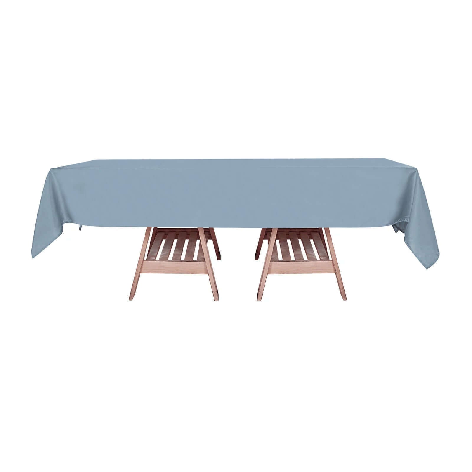Polyester 60"x102" Rectangle Tablecloth Dusty Blue - Durable and Stylish Table Cover