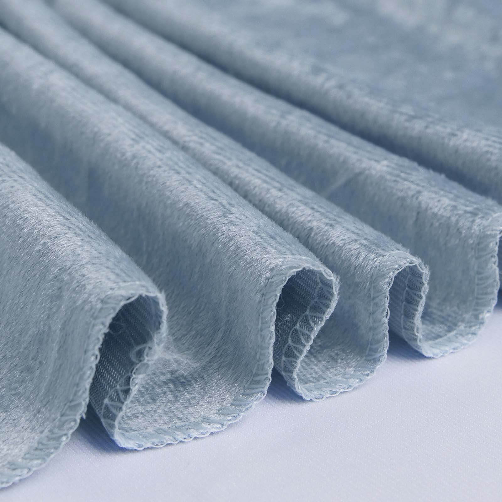 Premium Velvet 60"x102" Rectangle Tablecloth Dusty Blue - Reusable & Soft Table Cover