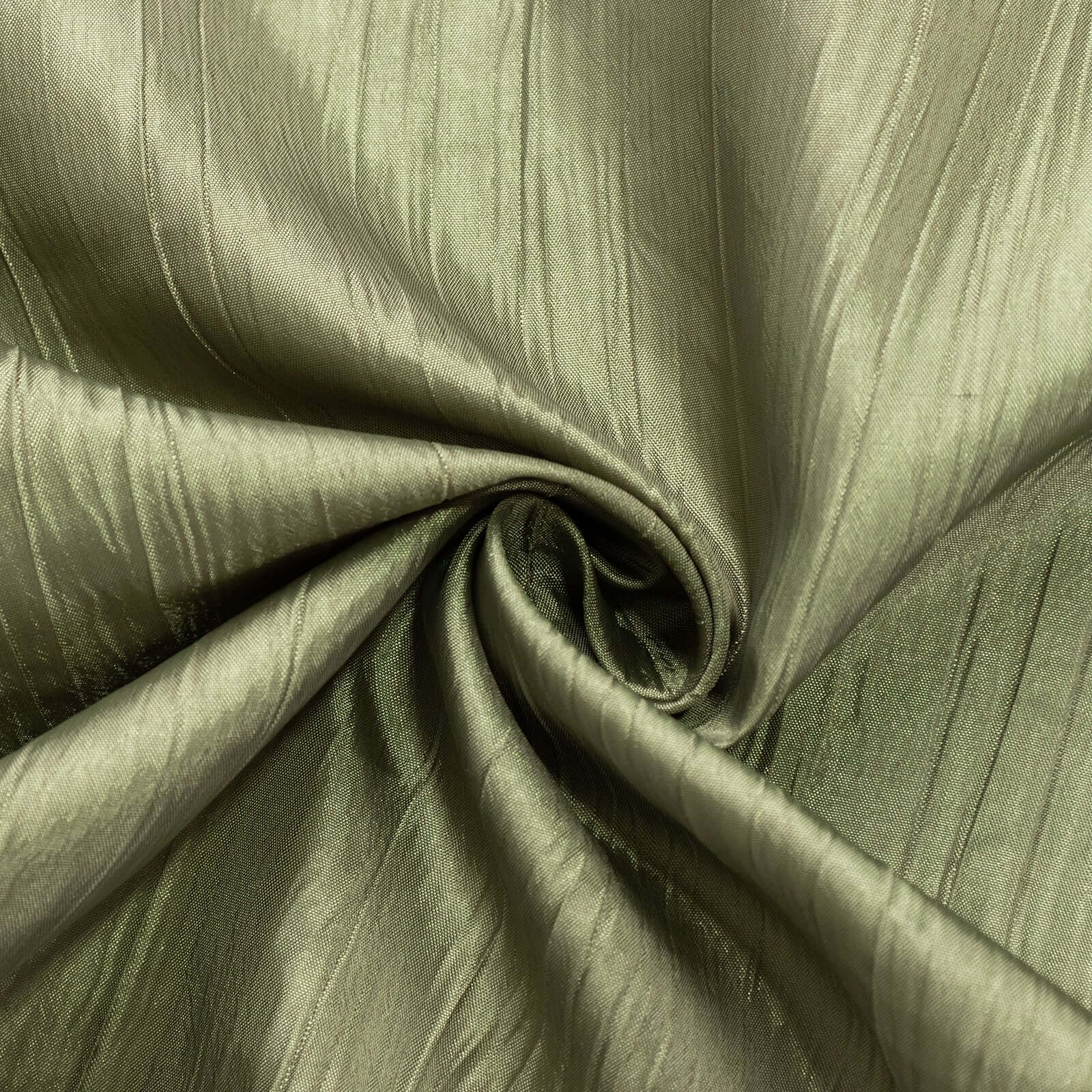 Taffeta 72"x72" Table Overlay Square Tablecloth Dusty Sage Green - Accordion Crinkle Table Cover