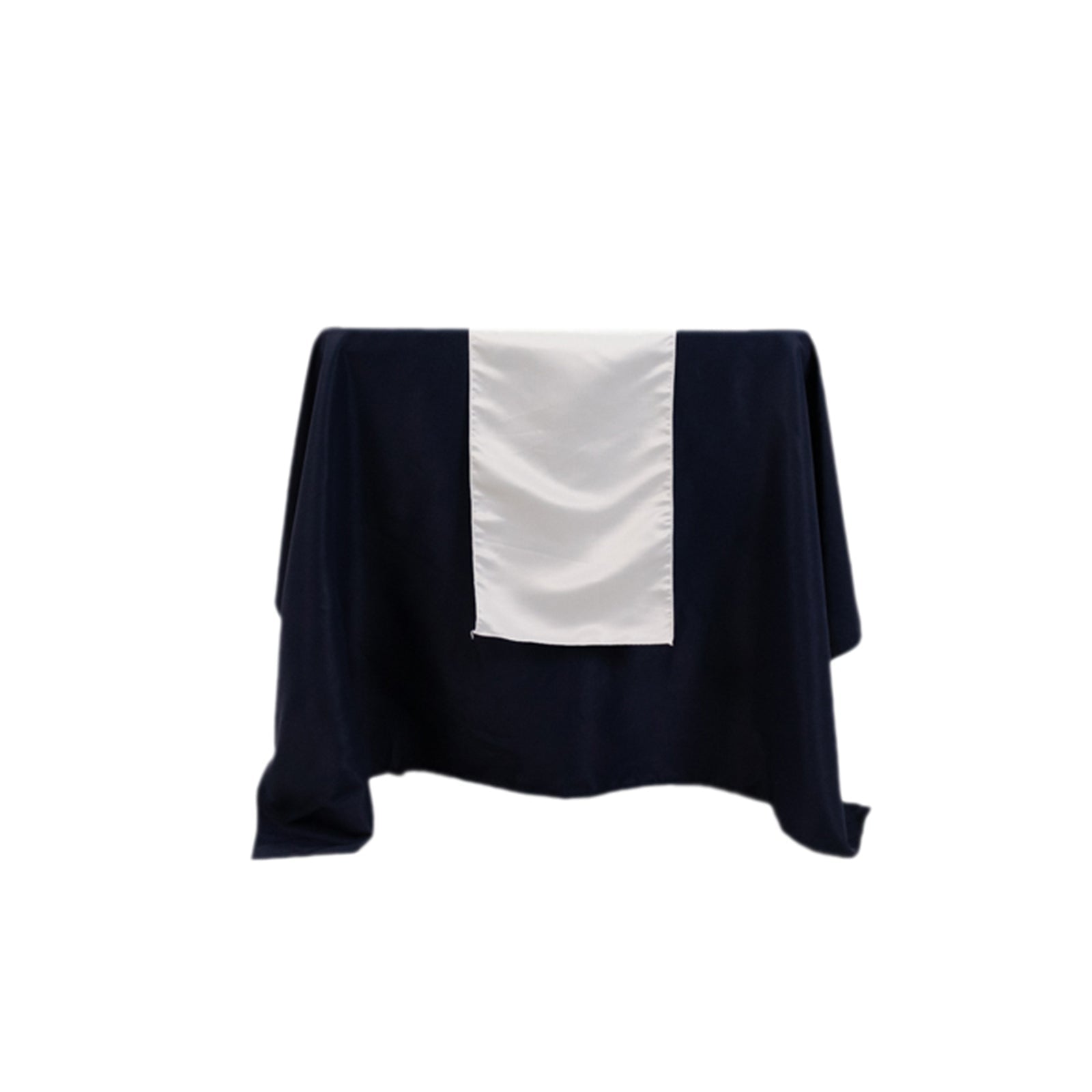 Lamour Satin 12"x108" Table Runner White - Smooth & Lustrous Wedding Decor