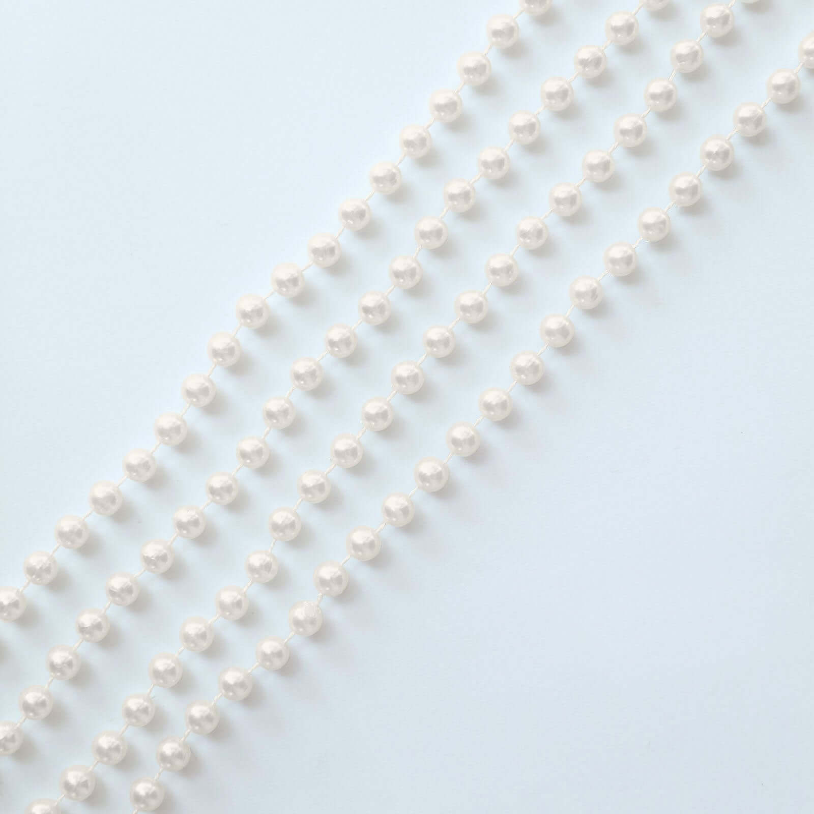 Faux Pearl Beaded 16" Chair Back Garland Sash Ivory Gatsby-Inspired Style - Pre-Tied Chic Wedding Decor for Chiavari Chairs