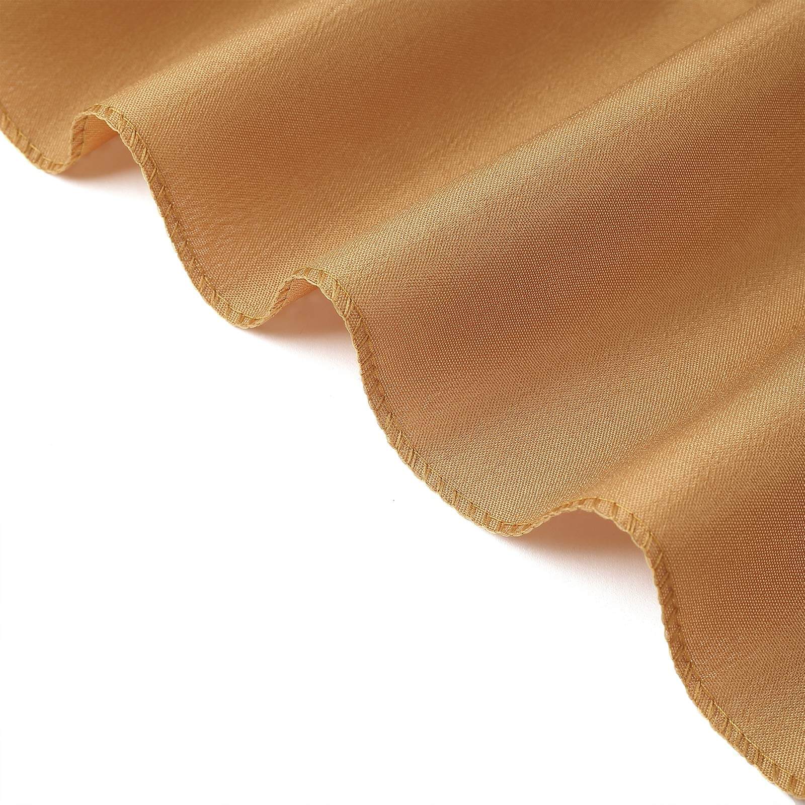 Polyester Slip On Folding Chair Covers Gold - Stain-Resistant Reusable Durable Fabric