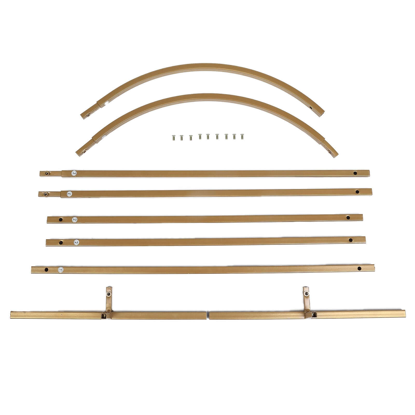 5ft Gold Metal Wedding Arch Chiara Backdrop Stand Floral Display Frame With Round Top