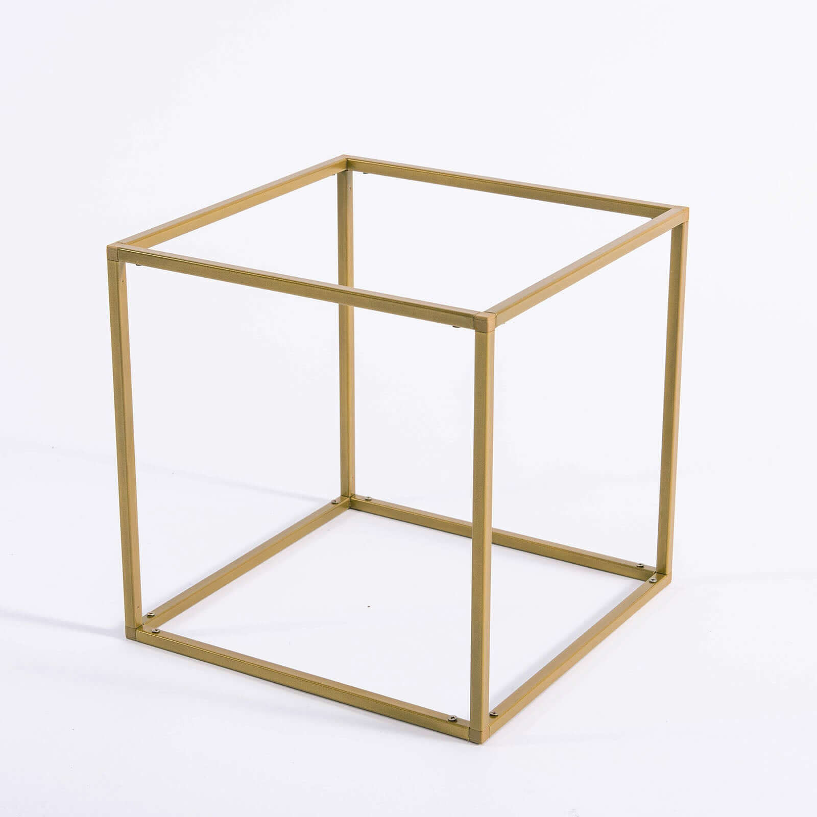 2-Pack Metal Flower Stands Gold Geometric Wedding Centerpieces Square Frame - Durable Display 12"