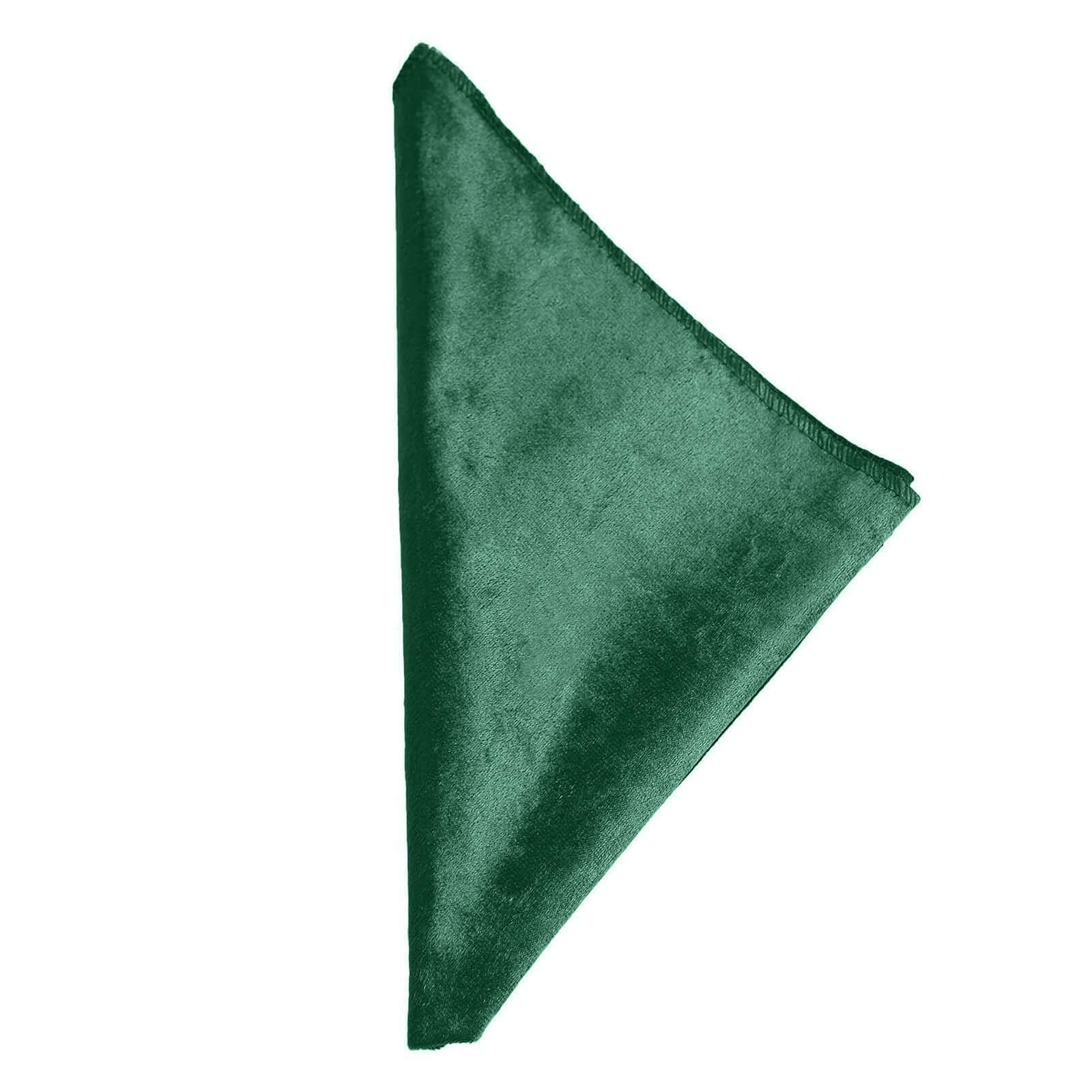 5 Pack Premium Velvet 20"x20" Napkins Hunter Emerald Green - Soft Sheen Finish Cloth Napkins