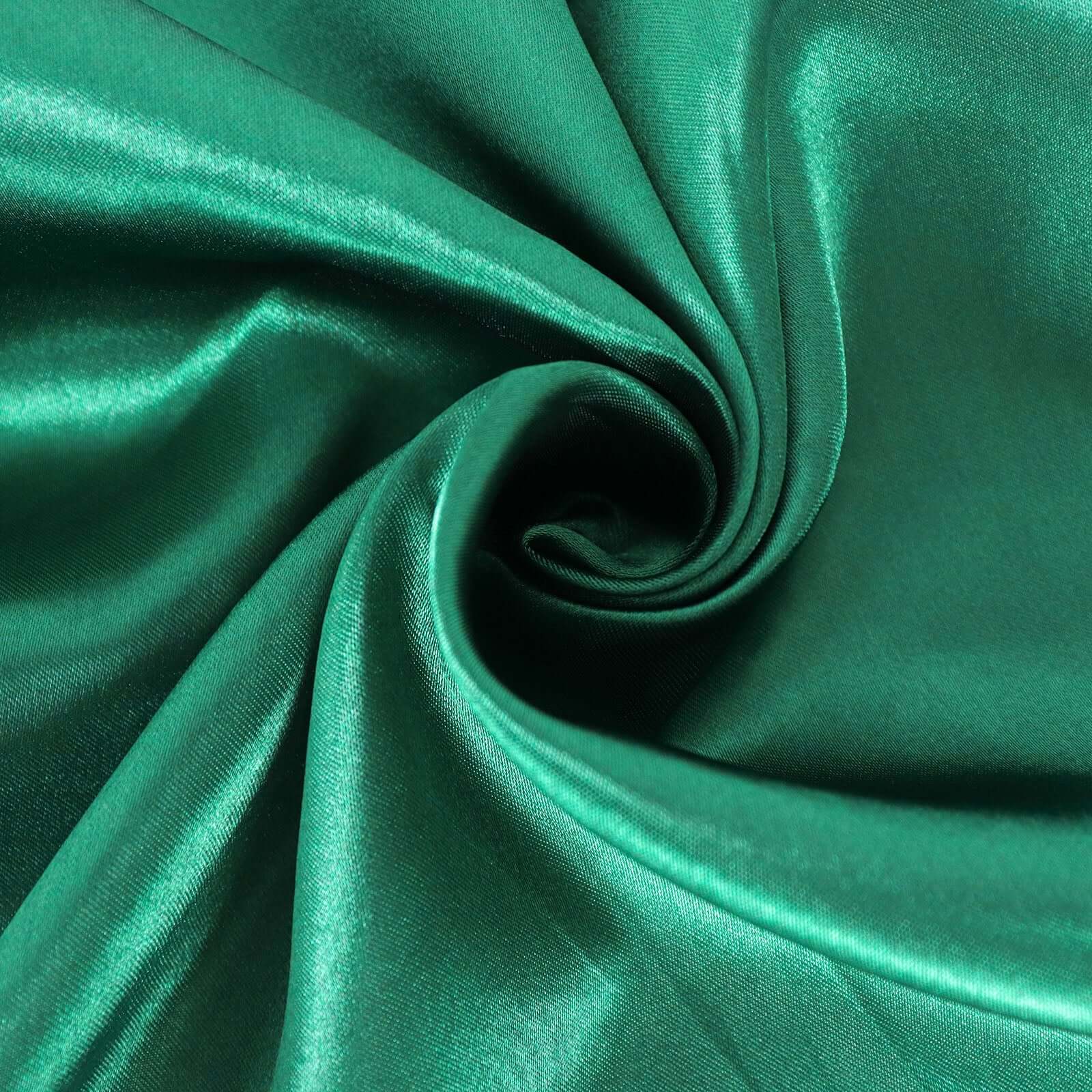 Satin 60"x60" Table Overlay Square Tablecloth Hunter Emerald Green - Smooth Silky Touch Table Cover