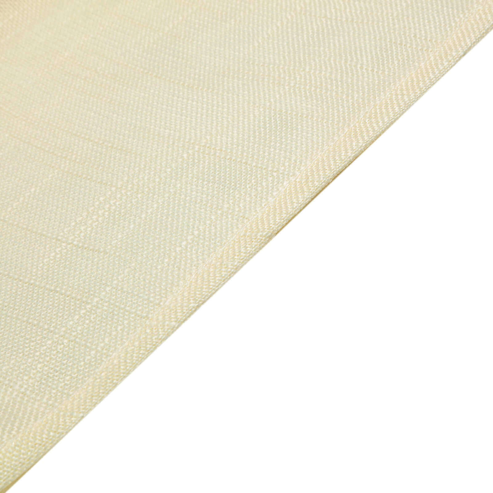 Faux Linen 12"x108" Table Runner Ivory - Slubby Textured & Wrinkle Resistant Table Decor