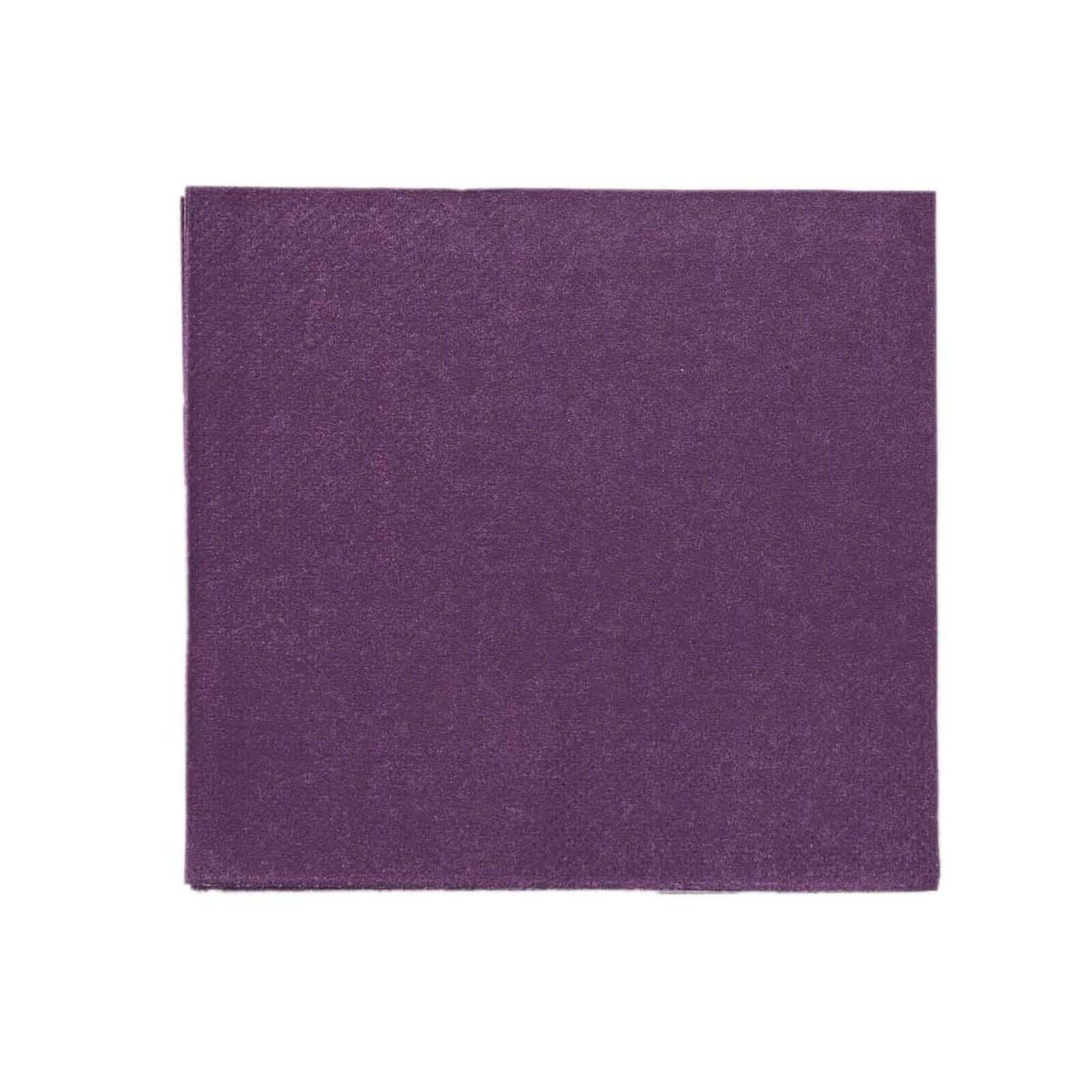 50-Pack Paper Beverage Napkins Purple - 2 Ply Disposable Soft 18GSM Cocktail Napkins 5"x5"