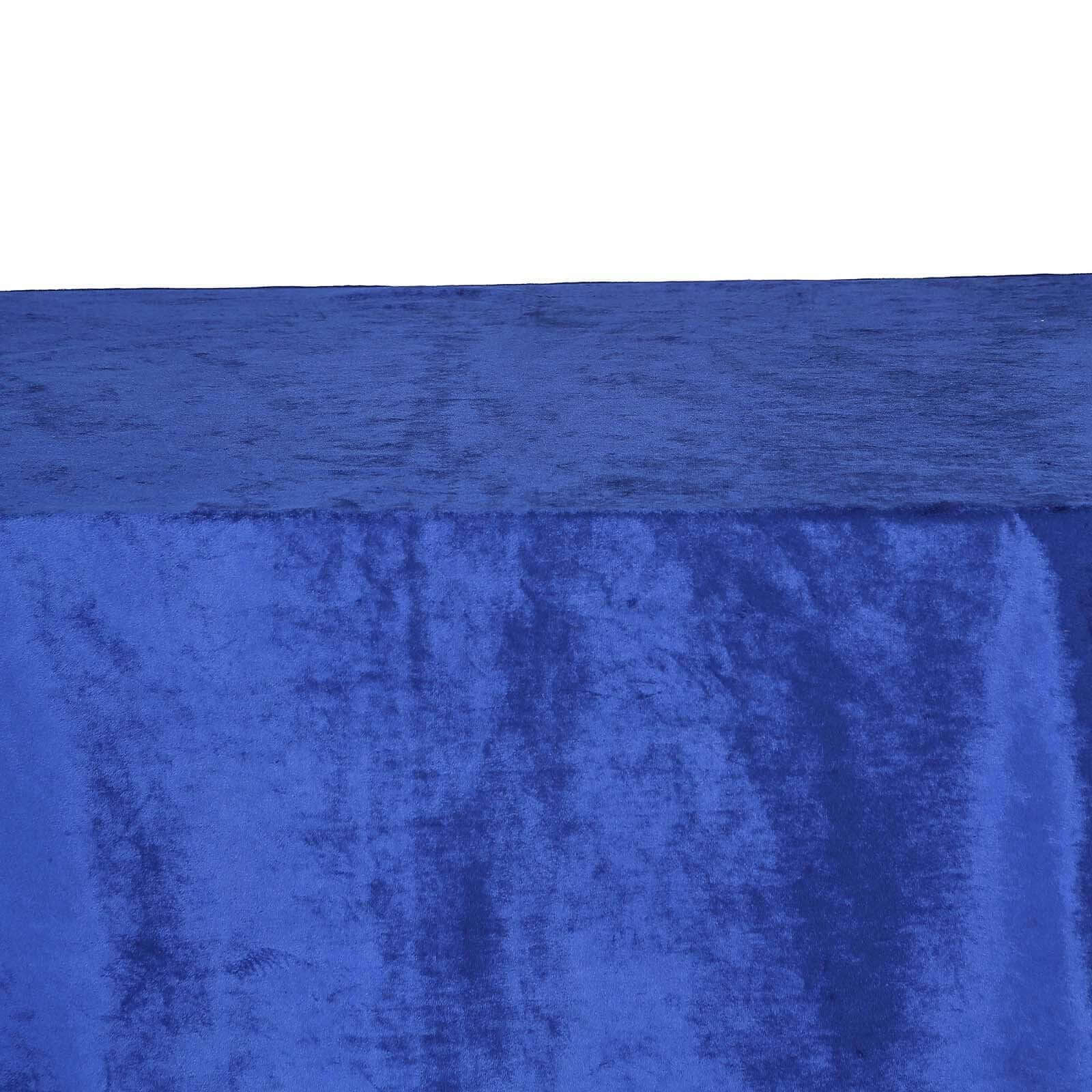 Premium Velvet 90"x132" Rectangle Tablecloth Royal Blue - Reusable Soft & Seamless Table Cover