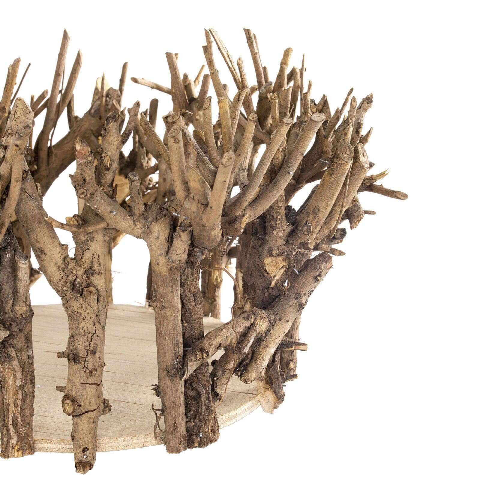 Natural Wooden Candle Holder Centerpiece - Rustic Mini Flower Vase for Events & Tables 6"