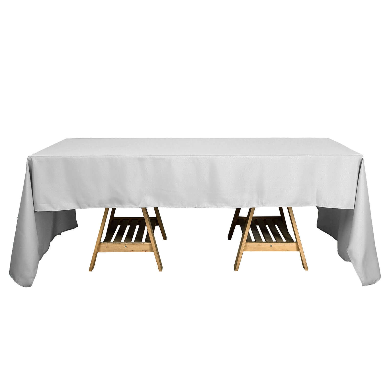 Polyester 60"x102" Rectangle Tablecloth Silver - Durable and Stylish Table Cover