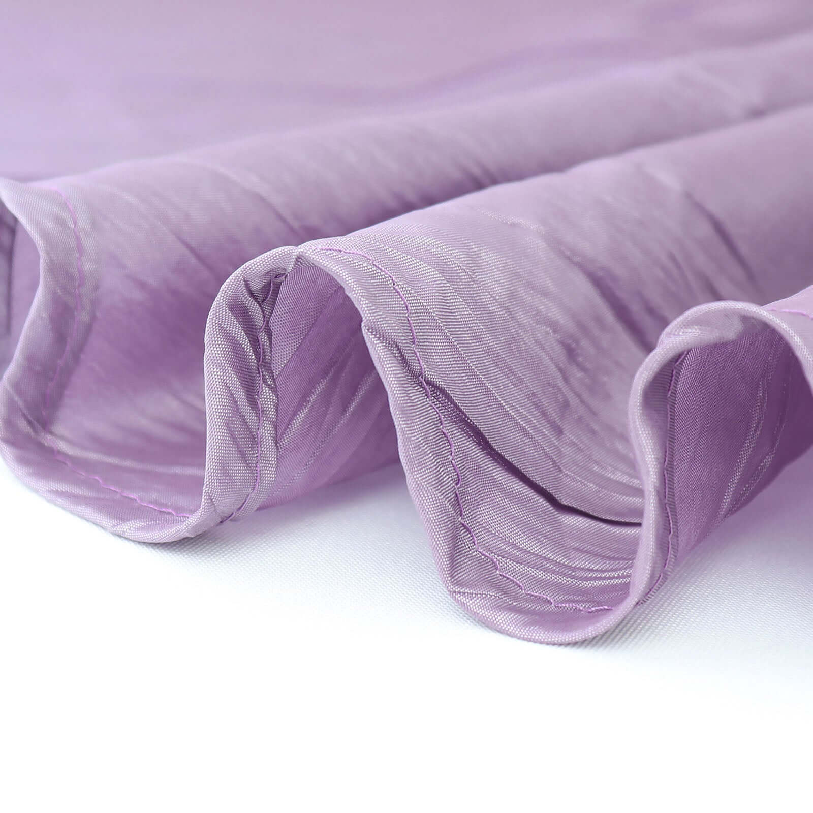 Taffeta 72"x72" Table Overlay Square Tablecloth Violet Amethyst - Accordion Crinkle Table Cover