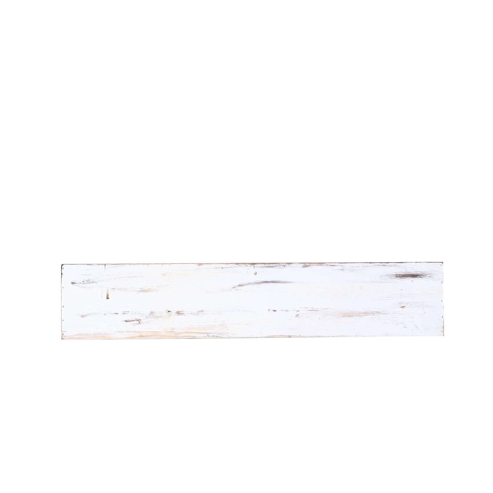 White Wood Planter Rectangular Box 30"x6"- Durable Decor with Removable Plastic Liner for Tables