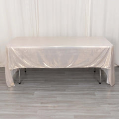 Sequin Dots Polyester 60"x126" Rectangle Tablecloth Shimmering Beige - Wrinkle Free & Sparkling Table Cover