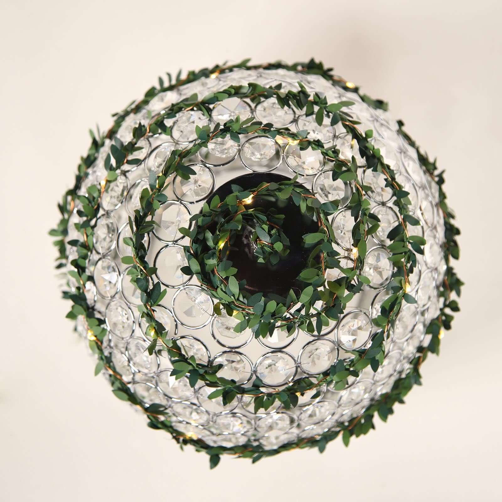 30 LED String Light Garland Green Leaf Design White Light - Battery Operated Décor Accent 10ft