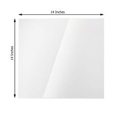 2-Pack Acrylic Plexiglass Sheets Top Plates Clear Square - Protective Film Coating 14" 3mm Thick