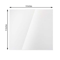 2-Pack Acrylic Plexiglass Sheets Top Plates Clear Square - Protective Film Coating 9" 3mm Thick