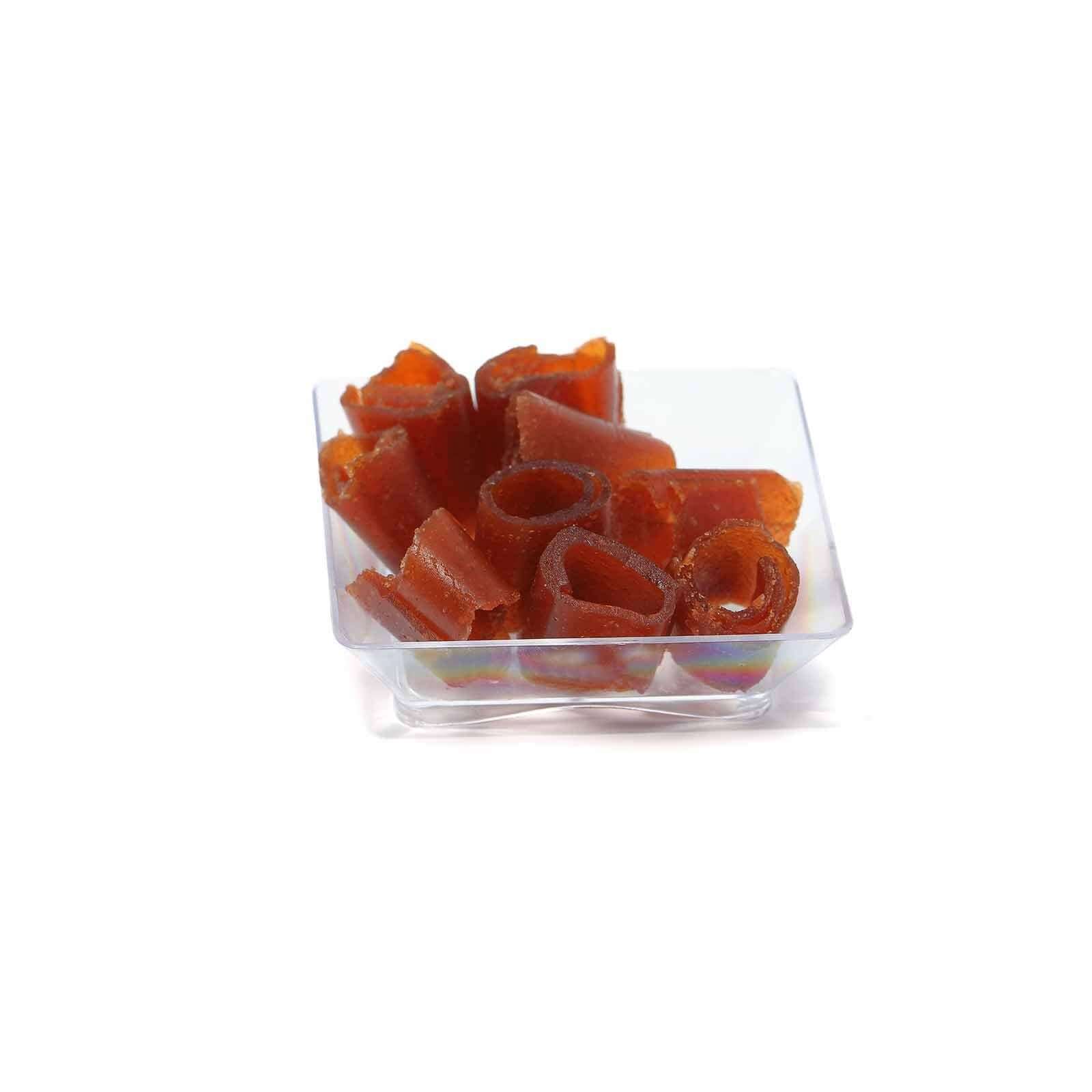 50-Pack Appetizer Plates Modern Square Design Clear - Plastic Disposable Bowls for Desserts 2"