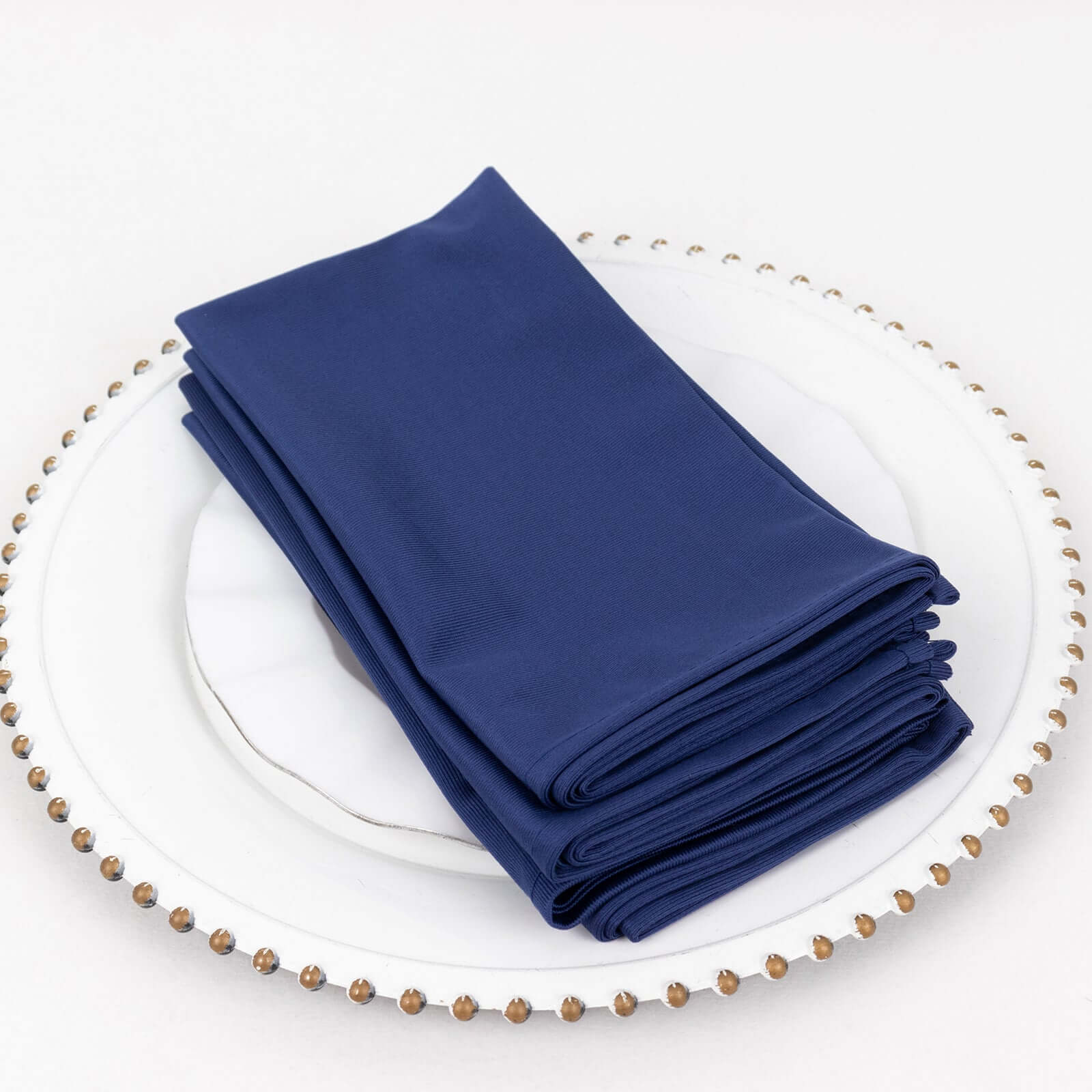 5 Pack Scuba 20"x20" Napkins Navy Blue - Durable & Reusable Dinner Napkins