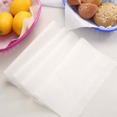 50-Pack Wax Paper Basket Liners Rectangle Design White - Great for Food Presentation and Wrapping 9"x10" 35GSM