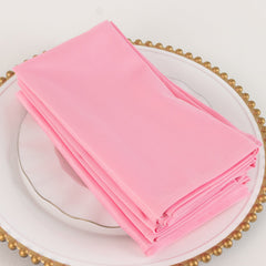 5 Pack Scuba 20"x20" Napkins Pink - Durable & Reusable Dinner Napkins