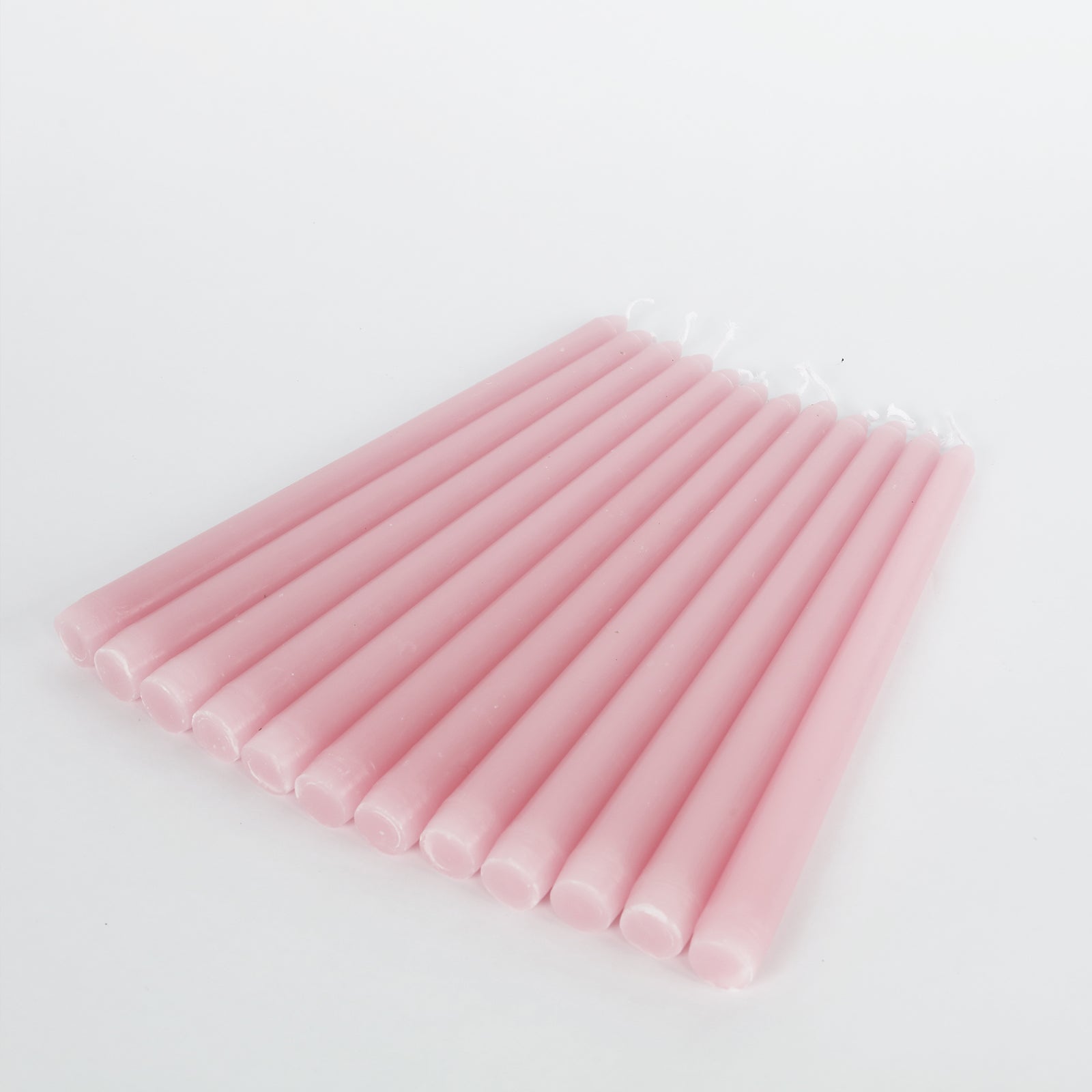 10-Pack Taper Candles Premium Wax Design Pink - Unscented Candles for Upscale Settings 10"