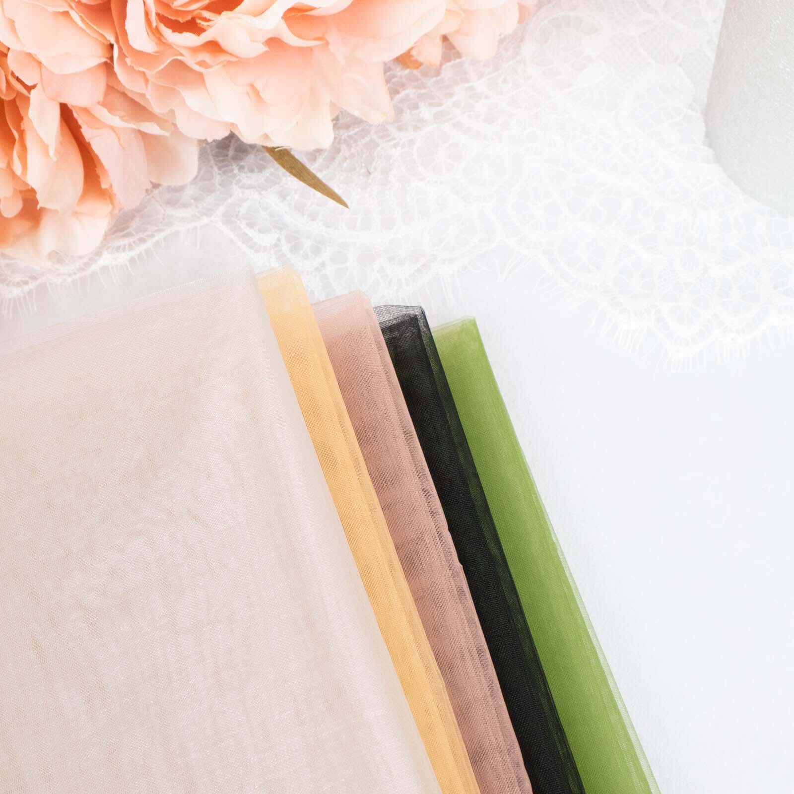 10 Pack Organza 23"x23" Napkins Black - Sheer Cloth Napkins