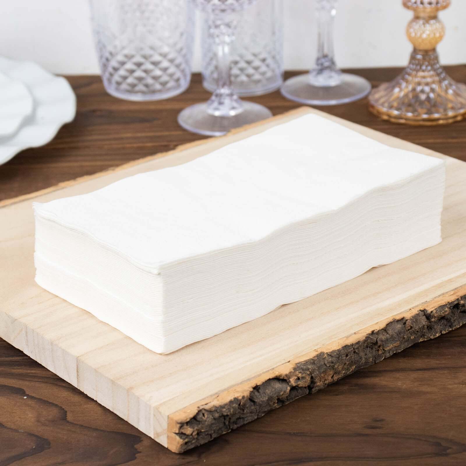 50-Pack Paper Napkins White - Soft Disposable 2-Ply Dinner Napkins for Weddings
