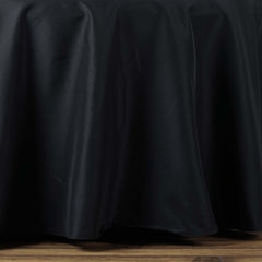Premium Polyester 72"x120" Rectangle Tablecloth Black - 220GSM Stain-Resistant Table Cover