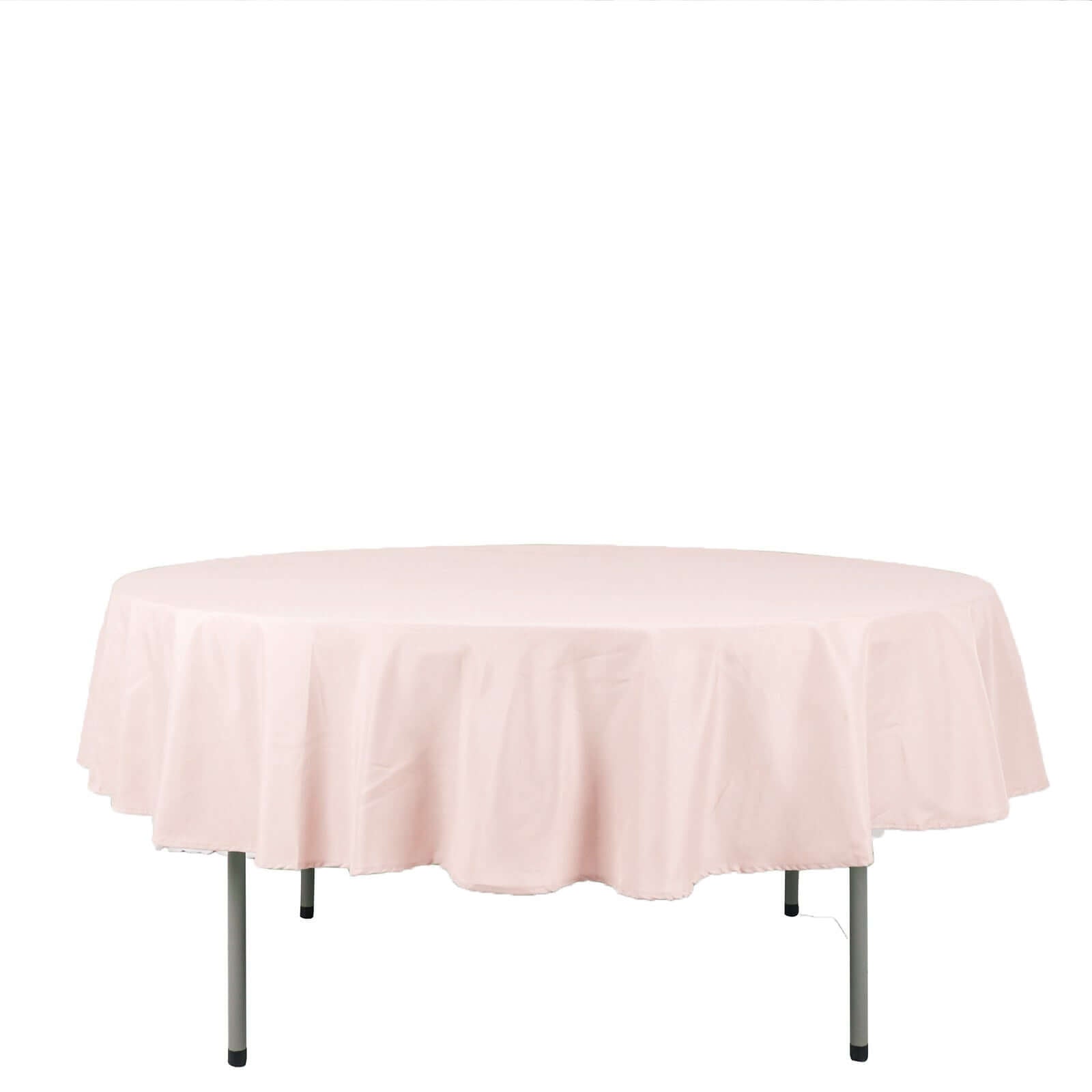 Polyester 90" Round Tablecloth Blush - Stain & Wrinkle-Resistant Table Cover