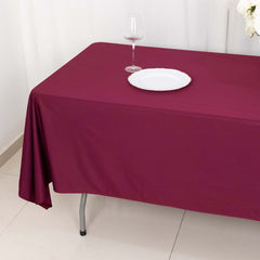 Scuba Rectangular 60"x102" Tablecloth Burgundy - Wrinkle Free & Stain Resistant Table Cover