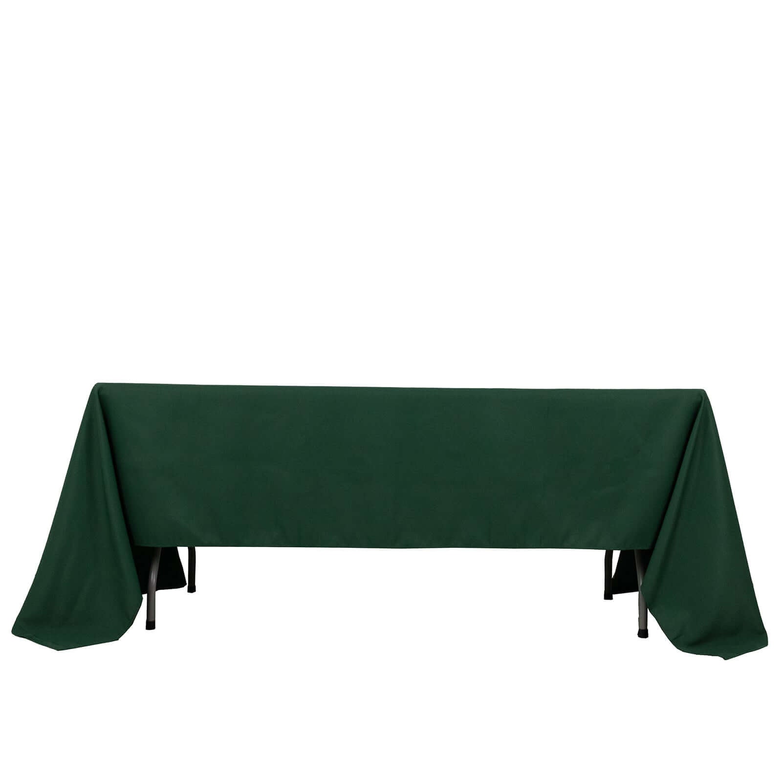 Premium Polyester 60"x126" Rectangle Tablecloth Hunter Emerald Green - Stain-Resistant 220GSM Finish Table Cover