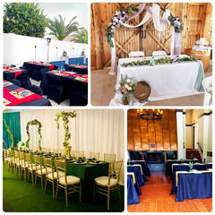 Scuba Rectangular 90"x132" Tablecloth Dusty Blue - Wrinkle Free, Stain Resistant & Seamless Table Cover