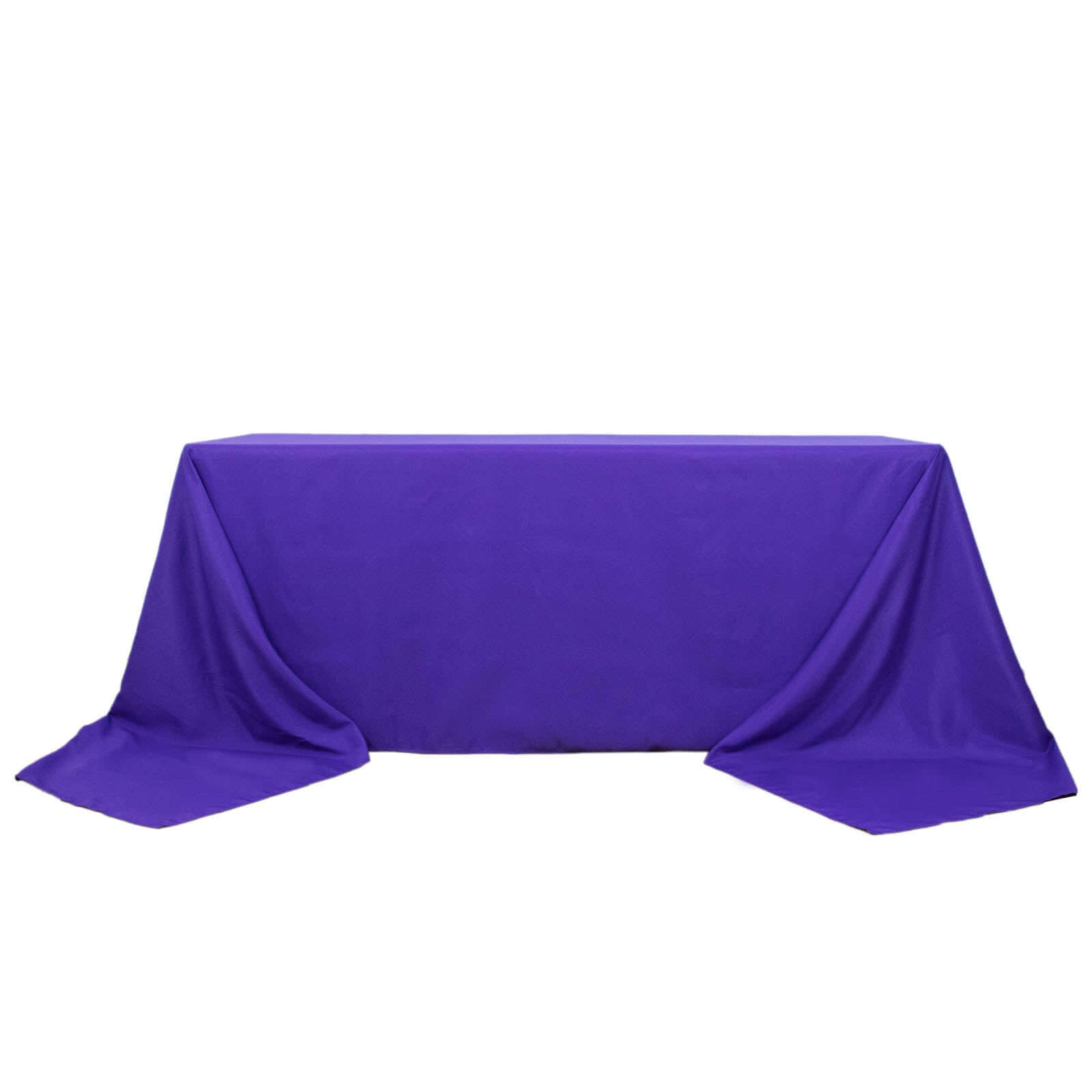Premium Polyester 90"x156" Rectangle Tablecloth Purple - Seamless 220GSM Stain-Resistant Table Cover