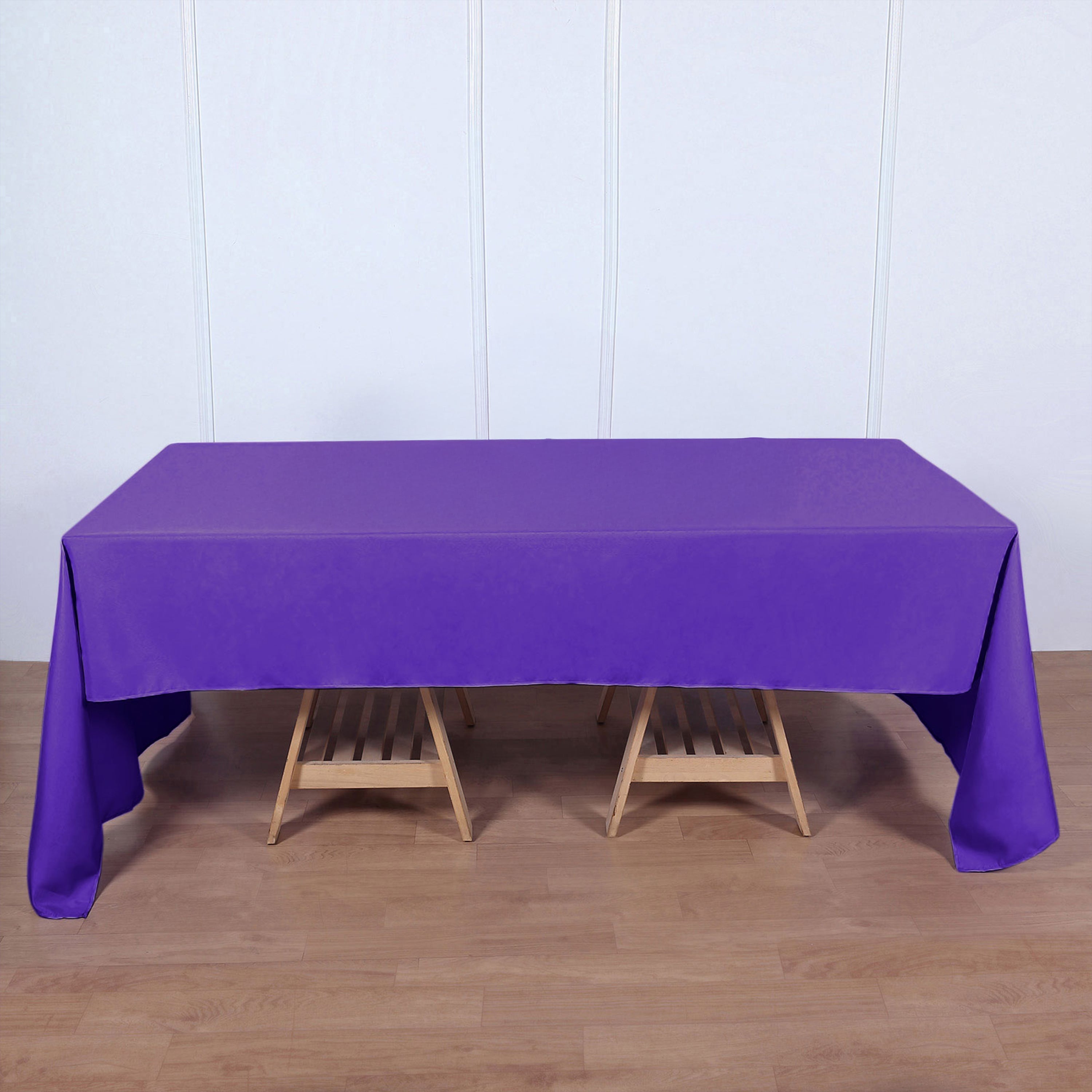 Premium Polyester 60"x126" Rectangle Tablecloth Purple - Stain-Resistant 220GSM Finish Table Cover