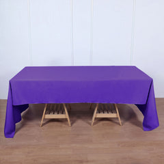 Premium Polyester 60"x126" Rectangle Tablecloth Purple - Stain-Resistant 220GSM Finish Table Cover