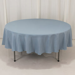 Premium Polyester 90" Round Tablecloth Dusty Blue - Stain and Wrinkle-Resistant Design with 220GSM Thickness Table Cover