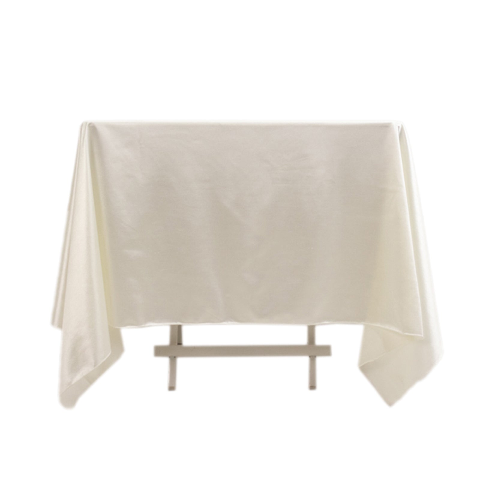 Scuba Square 70"x70" Tablecloth Shimmer Pearl White - Wrinkle Free & Stain Resistant Table Cover for Weddings and Parties