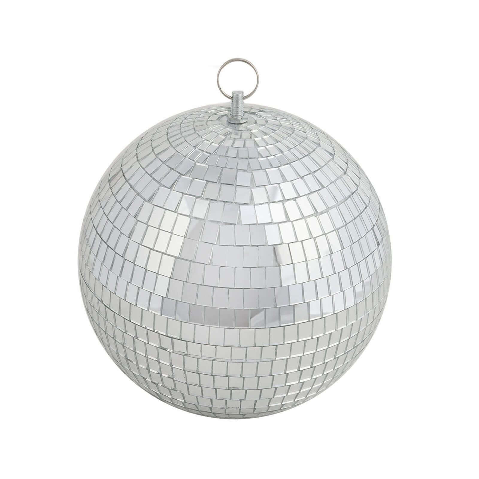 4 Pack 8" Silver Foam Disco Mirror Ball With Hanging Ring, Holiday Party Decor